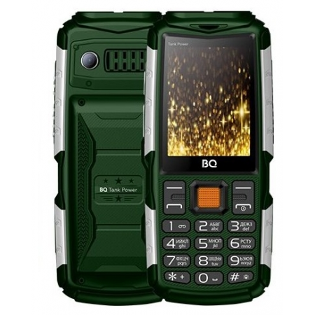 Телефон BQ 2430 Tank Power, зеленый, фото 
