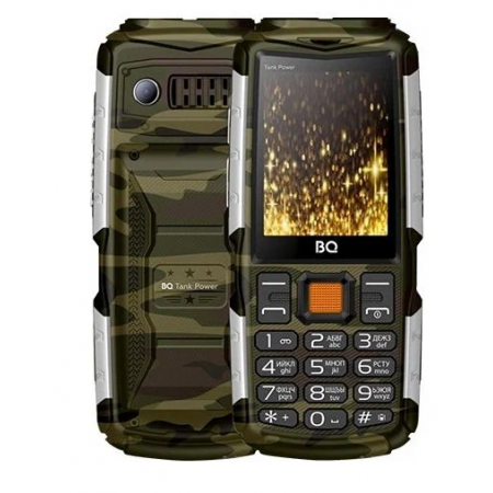 Телефон BQ 2430 Tank Power, камуфляж/серебро, фото 