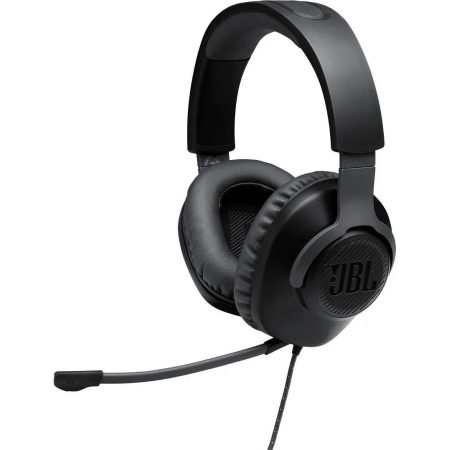 Наушники с микрофоном JBL Quantum 100 черный 1.2м мониторные оголовье (JBLQUANTUM100BLK), фото 