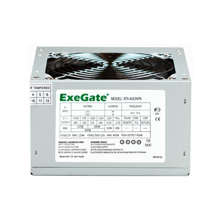 Блок питания 400W ExeGate ATX-400NPX OEM, фото , изображение 7