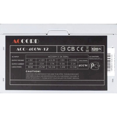 Блок питания 400W ACCORD ACC-400-12 OEM, фото , изображение 4