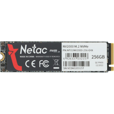 SSD Netac NV2000 256Gb NT01NV2000-256-E4X, фото 
