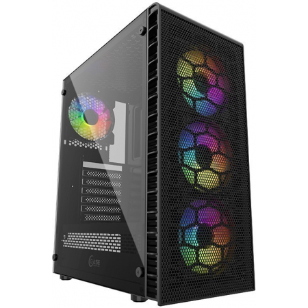 Корпус Powercase Mistral Z4С Mesh LED Black, фото 