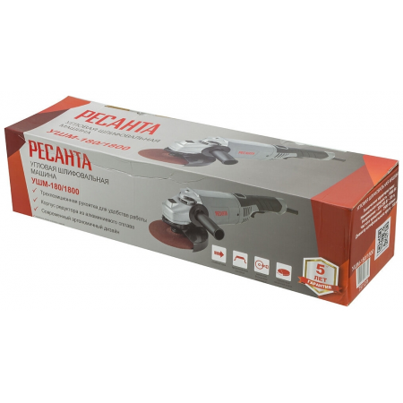 УШМ РЕСАНТА УШМ-180/1800, 1800 Вт, 180 мм, фото , изображение 8