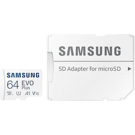 Карта памяти Samsung 64GB microSD EVO Plus SD Adapter MB-MC64KA/RU, фото , изображение 2
