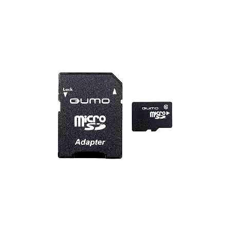 Карта памяти 128Gb MicroSD QUMO + SD адаптер  (QM128GMICSDXC10U1), фото 