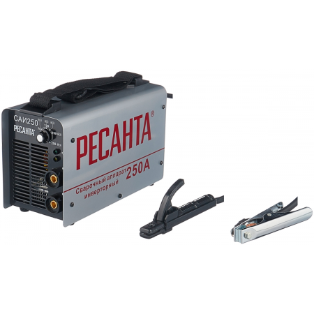 Сварочный аппарат инверторный Ресанта САИ 250 65/6 {154В-242В, макс.7,7кВт, 10А-250А, ПВ 70%, напр. холостого хода 80В, напр. 29В, макс. диаметр электрода 6,мм, 5 кг} 4606059015659, фото , изображение 4