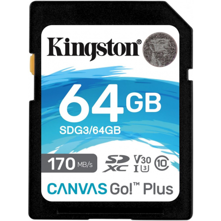 Карта памяти 64Gb SD Kingston  (SDG3/64GB), фото 