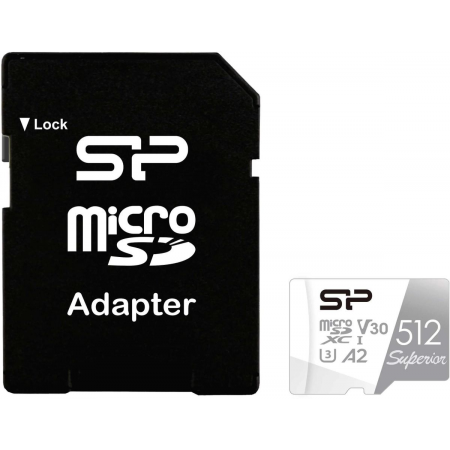 Карта памяти 512Gb Silicon Power Superior + SD адаптер (SP512GBSTXDA2V20SP), фото 