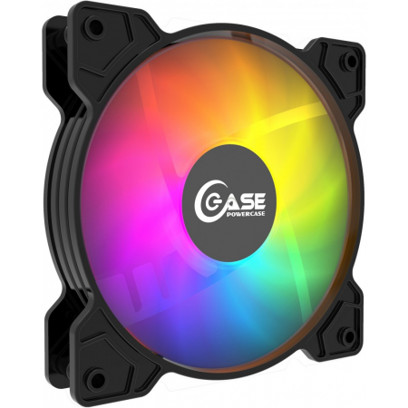 Вентилятор Powercase (M2) ARGB 120x120x25мм (PWM, 100шт./кор, 4pin +ARGB Sync, 800-1500±10% об/мин) Bulk, фото 
