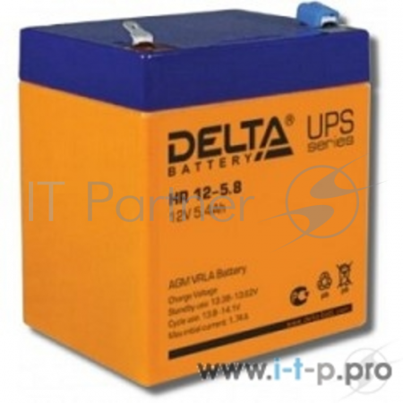 Батарея Delta HR 12-5.8 (12V, 5.8Ah), фото 
