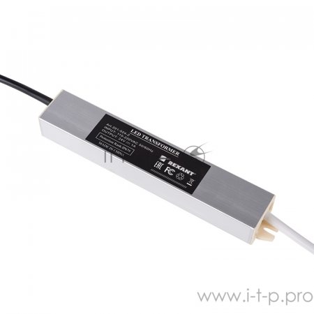 Источник питания тонкий 220 V AC/24 V DC 1 А 24 W с проводами, влагозащищенный (IP67), фото , изображение 2
