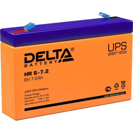 Батарея Delta HR 6-7.2 (7.2 А\ч, 6В), фото 
