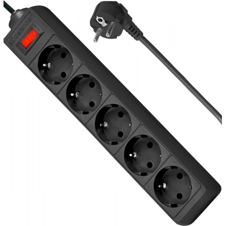 Сетевой фильтр Defender ES Black 1.8м, фото 