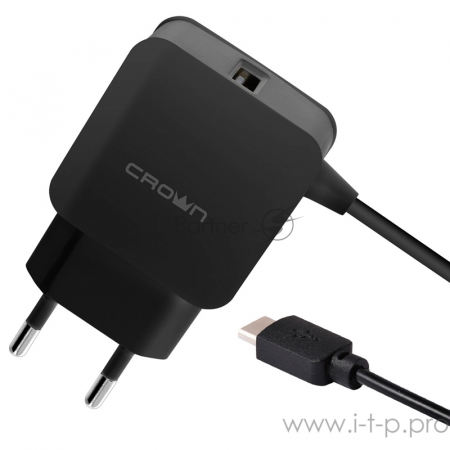 Сетевое универсальное зарядное устройство Crown CMWC-3001 black, фото , изображение 2