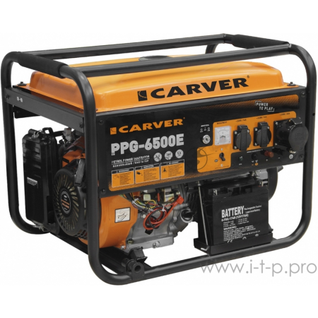 Генератор Carver PPG- 6500Е 9.6кВт, фото , изображение 2