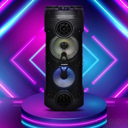 Минисистема Hyundai H-MC170 черный 80Вт/FM/USB/BT/SD/MMC, фото , изображение 2