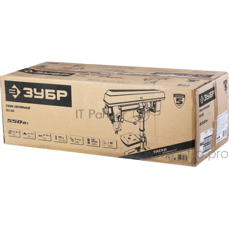 Станок сверлильный ЗУБР ЗСС-550  550Вт 470-3030об/мин 100мм, фото , изображение 5