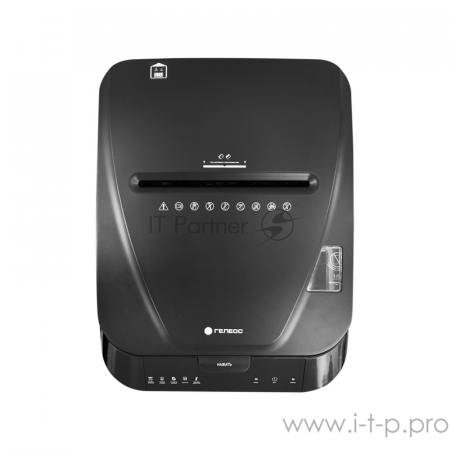 Шредер ГЕЛЕОС АП40-4, DIN P-4 (4 ур-нь секр.), фрагмент 3,9х12мм, АВТОПОДАЧА 170 лист  (70г/м2), пл.карты/скрепки/скобы, 37 литров, фото , изображение 3