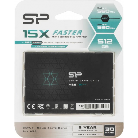 SSD Silicon Power Ace A55 512Gb SP512GBSS3A55S25, фото 