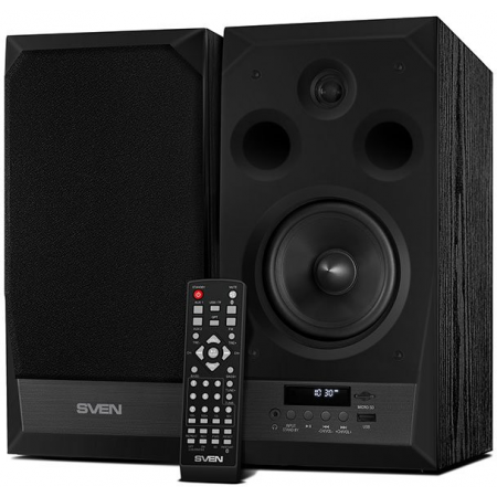 Акустическая система 2.0 SVEN MC-20, чёрный, мощность 2x45Вт (RMS), FM-тюнер, USB/microSD, дисплей, пульт ДУ, Bluetooth, Optical SVEN MC-20, чёрный, акустическая система 2.0, мощность 2x45Вт (RMS), FM-тюнер, USB/microSD, дисплей, пульт ДУ, Bluetooth, Opti, фото 