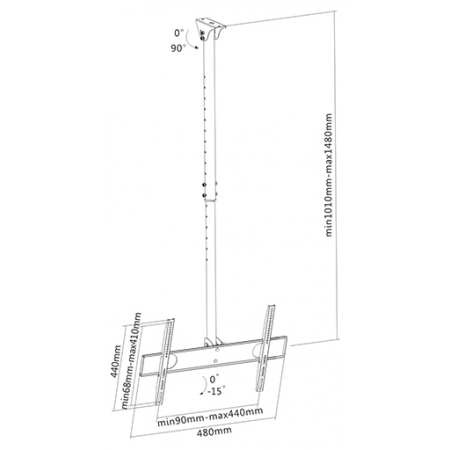 Кронштейн на потолок Arm Media LCD-1500, фото , изображение 10