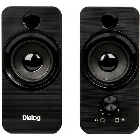Dialog Stride AST-17UP - акустические колонки 2.0, 10W RMS, PhoneOut, Mic In, черные, питание от USB, фото 