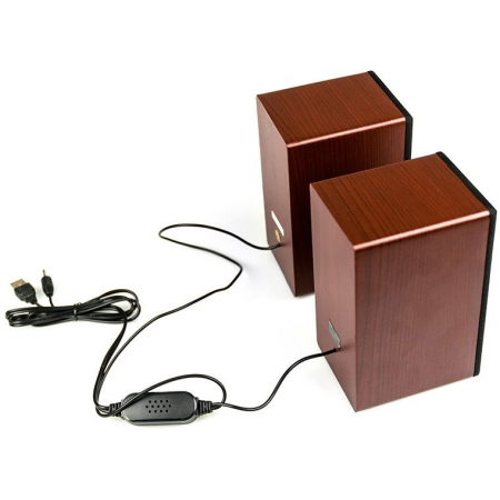 Колонки Dialog AST-20UP - акустические колонки 2.0, 6W RMS, Cherry , питание от USB, фото , изображение 2