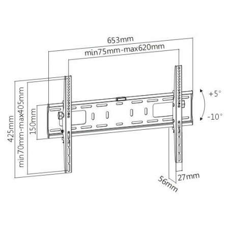 Наклонный кронштейн для ТВ Ultramounts UM842T, фото , изображение 2