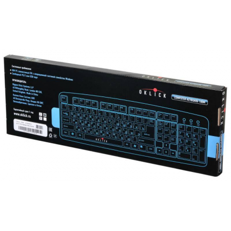 Клавиатура Oklick 100 M Standard Keyboard Black USB, фото 