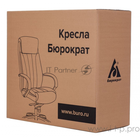 Кресло руководителя Бюрократ T-9925WALNUT/BLACK черный кожа крестовина дерево, фото 