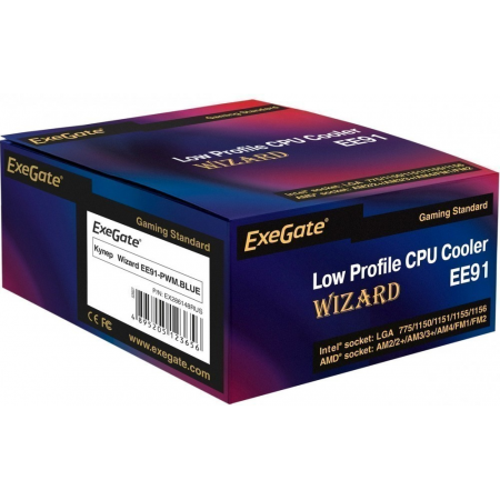 Кулер Exegate Wizard EE91-PWM.BLUE, фото , изображение 6