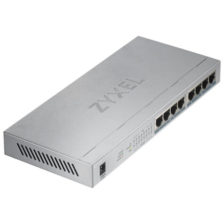 Коммутатор Zyxel GS1008HP Switch PoE +, 8xGE PoE +, tabletop, metal, silent, budget PoE 60 W, фото , изображение 3