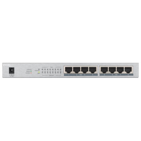 Коммутатор Zyxel GS1008HP Switch PoE +, 8xGE PoE +, tabletop, metal, silent, budget PoE 60 W, фото , изображение 2