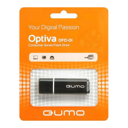 USB Flash накопитель   32Gb QUMO Optiva 01 Black, фото 