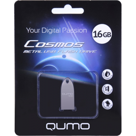 USB Flash накопитель 16Gb QUMO Cosmos Silver, фото 