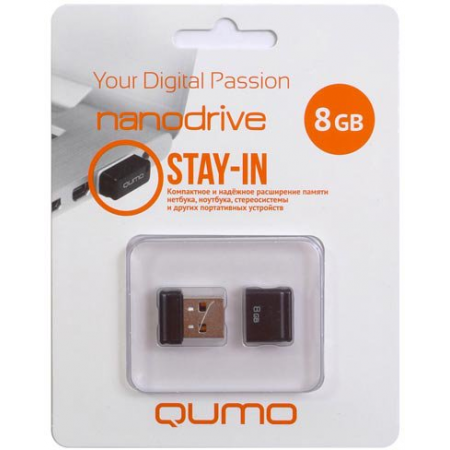 USB Flash накопитель 8Gb QUMO Nano Black, фото , изображение 2