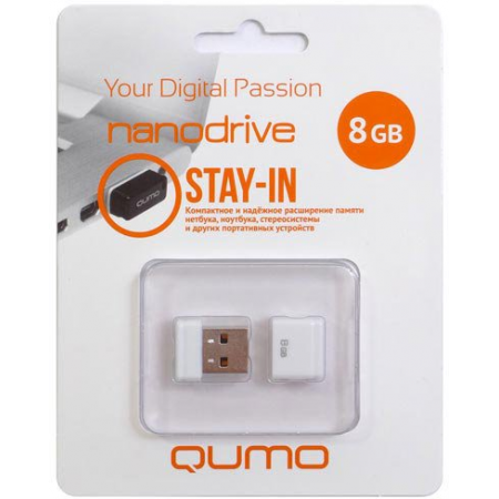 USB Flash накопитель 8Gb QUMO Nano White, фото , изображение 2
