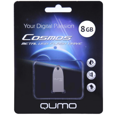 USB Flash накопитель 8Gb QUMO Cosmos Silver, фото 