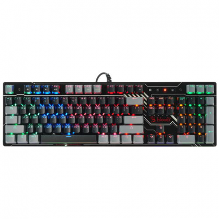 Клавиатура A4Tech Bloody B865 механическая серый/черный USB for gamer LED, фото 