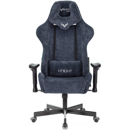 Кресло игровое Бюрократ VIKING KNIGHT LT27 FABRIC синий крестовина металл/пластик, фото 