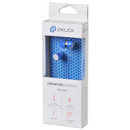 Наушники OKLICK HS-S-230, blue, фото , изображение 3