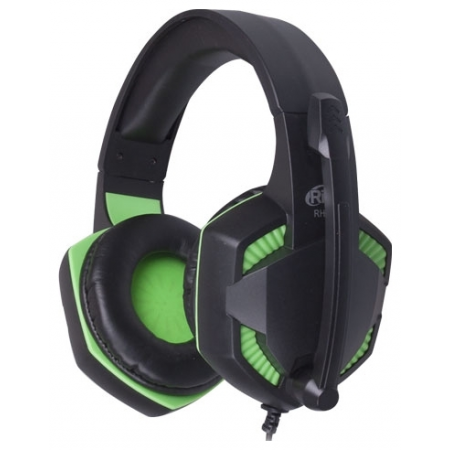 Компьютерная гарнитура Ritmix RH-560M, черный/зеленый, фото , изображение 2