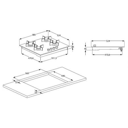 Газовая варочная панель Beko HILW 64122 S, фото , изображение 6