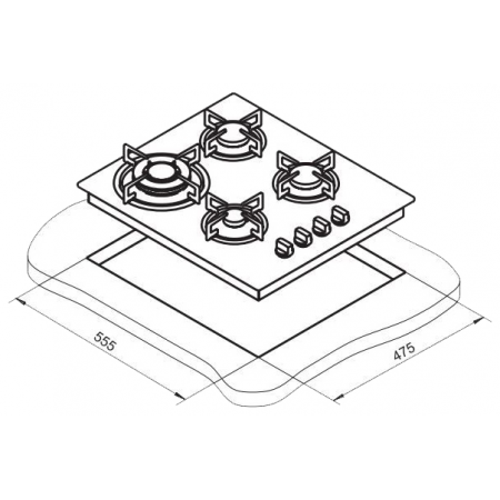 Газовая варочная панель DARINA 1T18 BGM341 11 At, фото , изображение 2