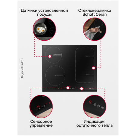 Индукционная варочная панель Hansa BHI68611, фото , изображение 11