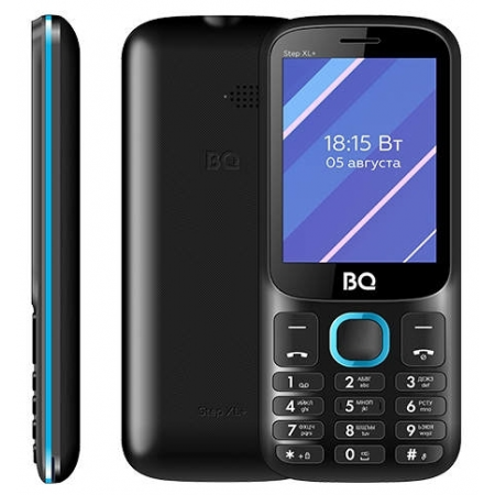 Телефон BQ 2820 Step XL+, черный / синий, фото 