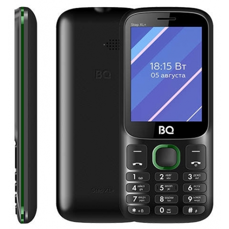 Телефон BQ 2820 Step XL+, черно-зеленый, фото 