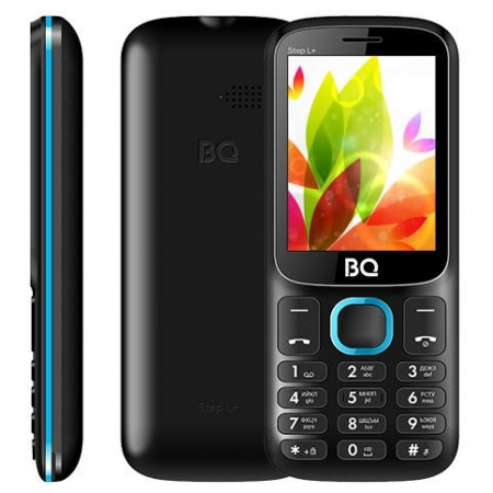 Телефон BQ 2440 Step L+, черный / синий, фото 