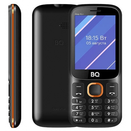 Телефон BQ 2820 Step XL+, черно-оранжевый, фото 